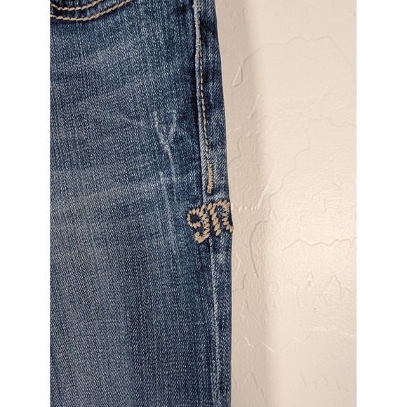 Miss Me Jeans Womens 28 Blue Boot Cut JP4896E3 Embellished Flap Pockets Stretch - Picture 5 of 13